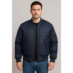 HUDSON HW 207 Navy Bomber Jacket Mens XL MSRP $228